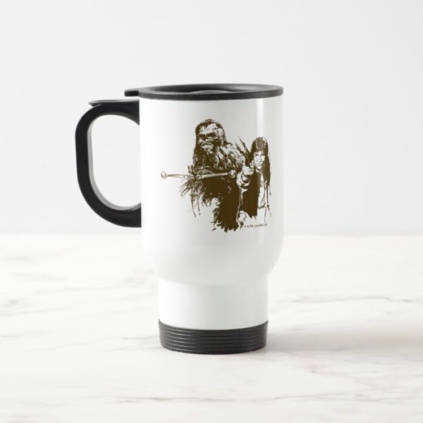 Chewie and Han Silhouette Travel Mug