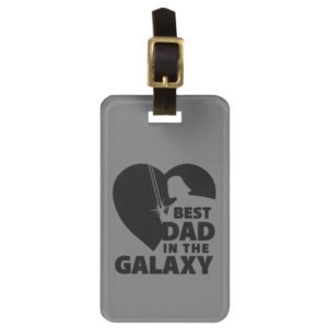 Darth Vader "Best Dad" Heart Silhouette Bag Tag