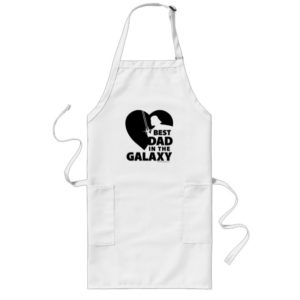 Darth Vader "Best Dad" Heart Silhouette Long Apron