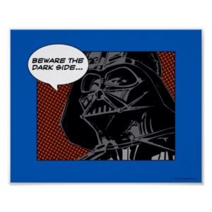 Darth Vader Comic "Beware The Dark Side" Poster