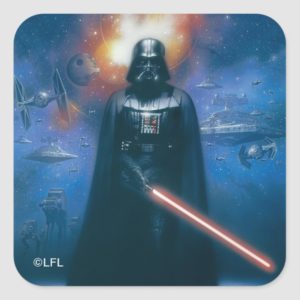 Darth Vader Imperial Forces Illustration Square Sticker