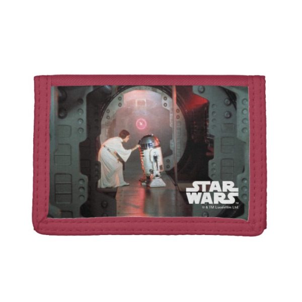 Leia and R2-D2 Secret Message Scene Trifold Wallet