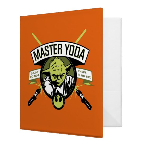 Master Yoda Lightsaber Badge 3 Ring Binder