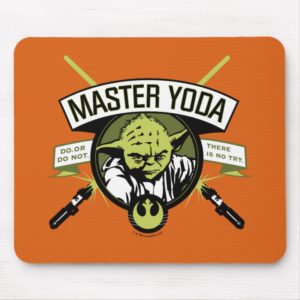 Master Yoda Lightsaber Badge Mouse Pad