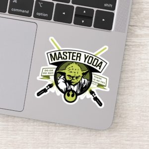 Master Yoda Lightsaber Badge Sticker