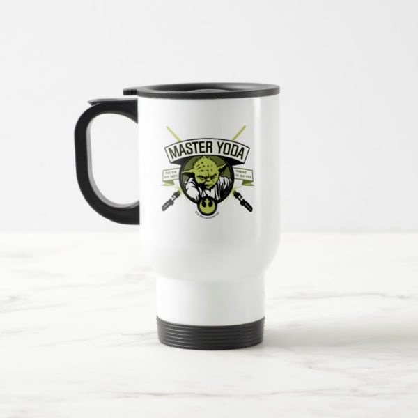 Master Yoda Lightsaber Badge Travel Mug