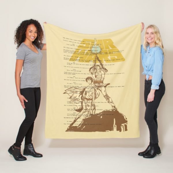 Princess Leia & Luke Skywalker | Unscripted Poster Fleece Blanket