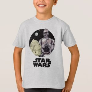 R2-D2 & C-3PO | Sketch Art T-Shirt