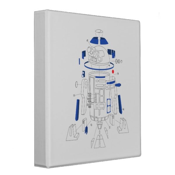 R2-D2 Exploded View Drawing 3 Ring Binder