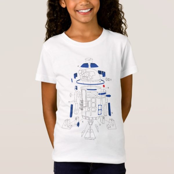 R2-D2 Exploded View Drawing T-Shirt