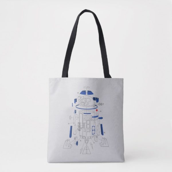 R2-D2 Exploded View Drawing Tote Bag