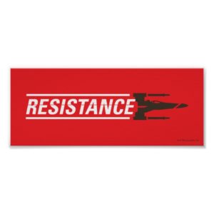 Resistance X-Wing Typography Poster