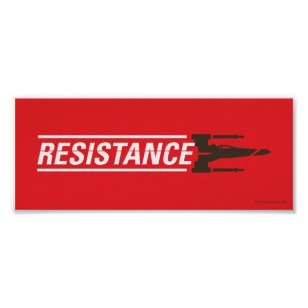 Resistance X-Wing Typography Poster