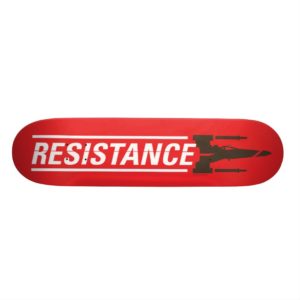 Resistance X-Wing Typography Skateboard