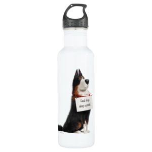 Rooster - Real Dogs Sleep Outside Stainless Steel Water Bottle