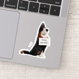 Rooster - Real Dogs Sleep Outside Sticker