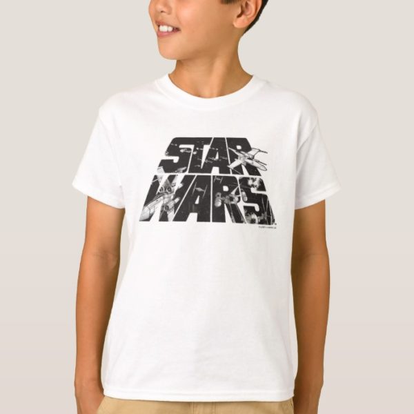 Star Wars Logo | X-Wing & TIE Fighter Battle T-Shirt