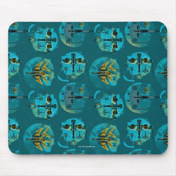 Star Wars Resistance | Teal Ace Fighters Pattern Mouse Pad