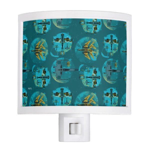 Star Wars Resistance | Teal Ace Fighters Pattern Night Light