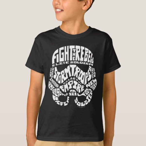 Stormtrooper Helmet Typography T-Shirt