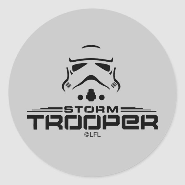 Stormtrooper Simplified Graphic Classic Round Sticker
