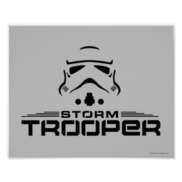 Stormtrooper Simplified Graphic Poster