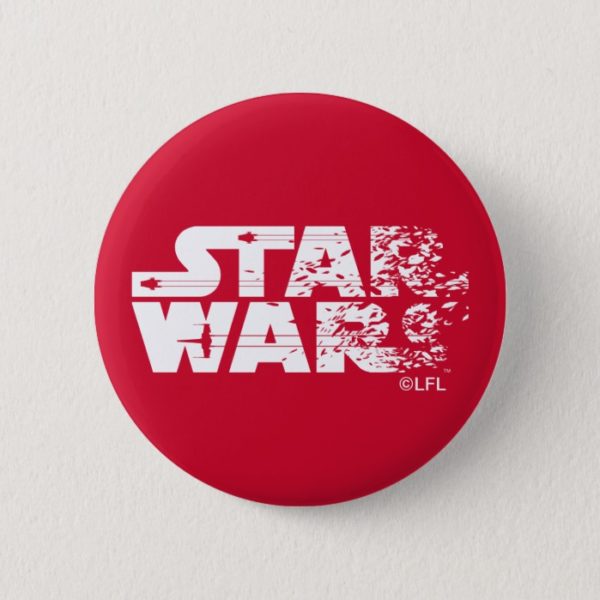 White Star Wars Logo Button