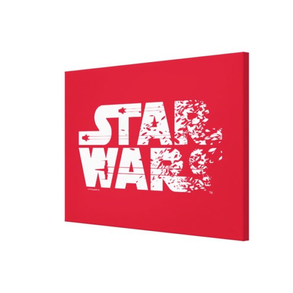 White Star Wars Logo Canvas Print