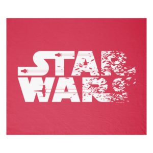 White Star Wars Logo Fleece Blanket