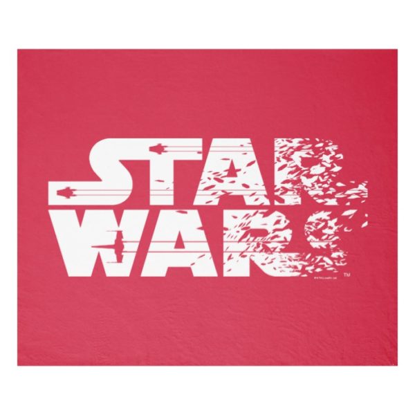White Star Wars Logo Fleece Blanket