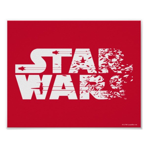 White Star Wars Logo Poster