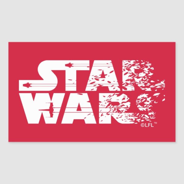 White Star Wars Logo Rectangular Sticker