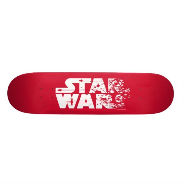 White Star Wars Logo Skateboard