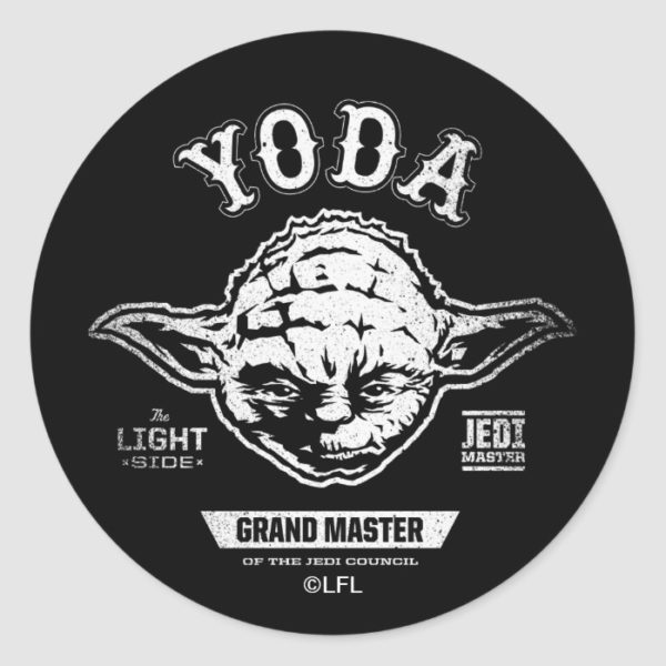 Yoda Grand Master Emblem Classic Round Sticker