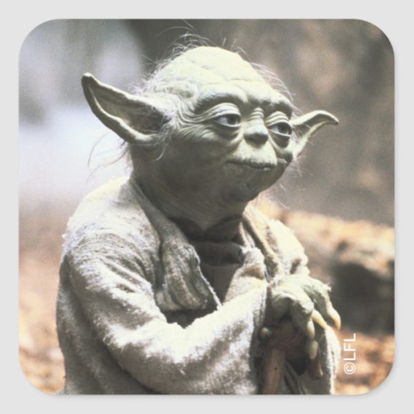 Yoda On Dagobah Square Sticker