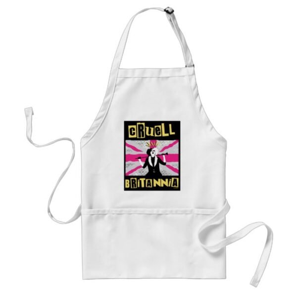 Cruella | Cruell Britannia Flag Pop Art Adult Apron