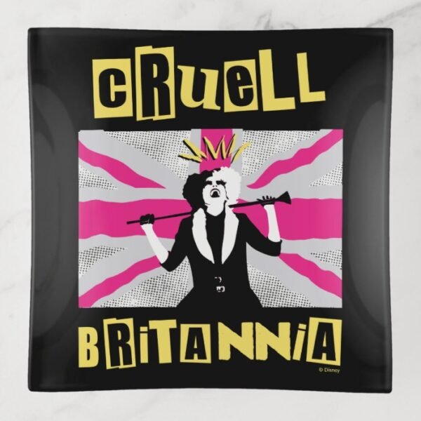 Cruella | Cruell Britannia Flag Pop Art Trinket Trays