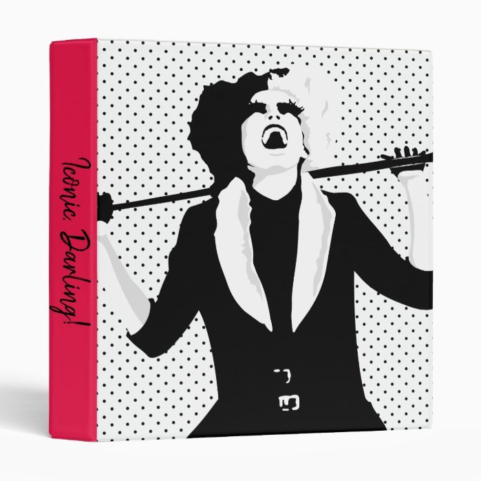 Cruella | Laughing Pop Art Stencil Portrait 3 Ring Binder