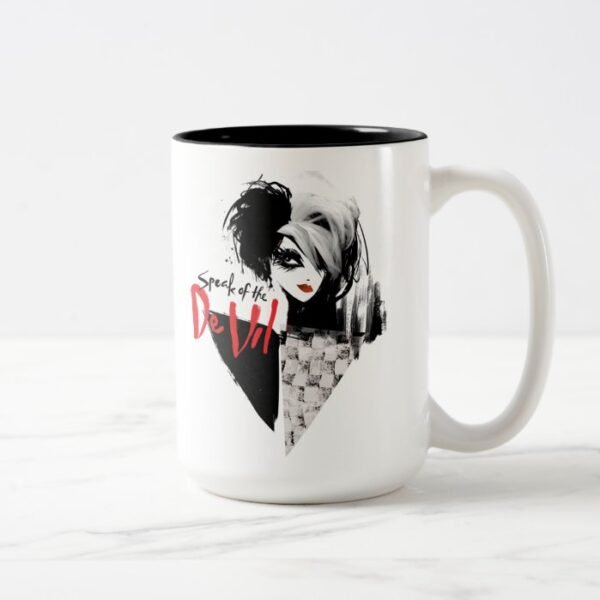 Cruella | Speak of the De Vil Diamond Collage Two-Tone Coffee Mug