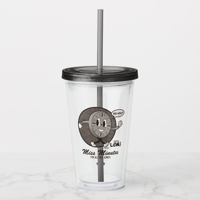 Vintage Miss Minutes Graphic Acrylic Tumbler